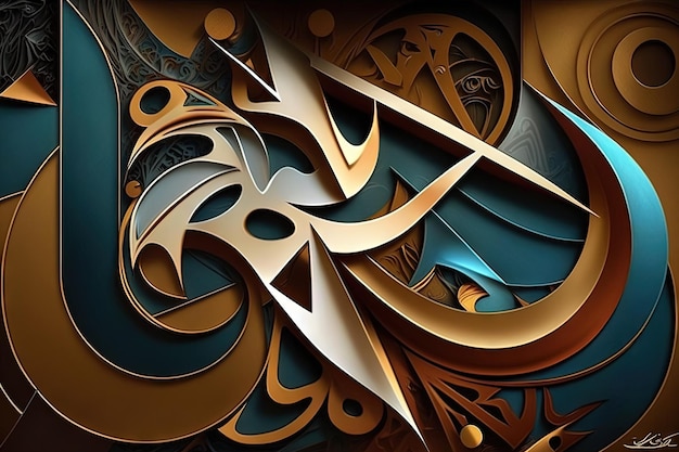 Ramadan Kareem Arabska uroczystość ilsamiczna Abstrakcyjna ilustracja generatywna ai