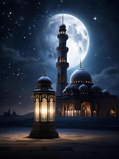 Ramadan Kareem Eid al Fitr Piękne tło do twoich uroczystości