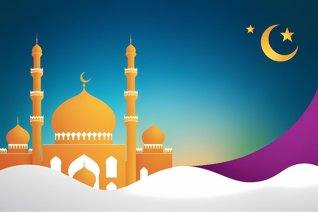 Ramadan Kareem Eid Mubarak Islamski Tło elegancki projekt