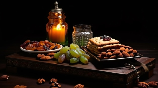 Ramadan Kareem i Iftar muzułmańskie święto jedzenia