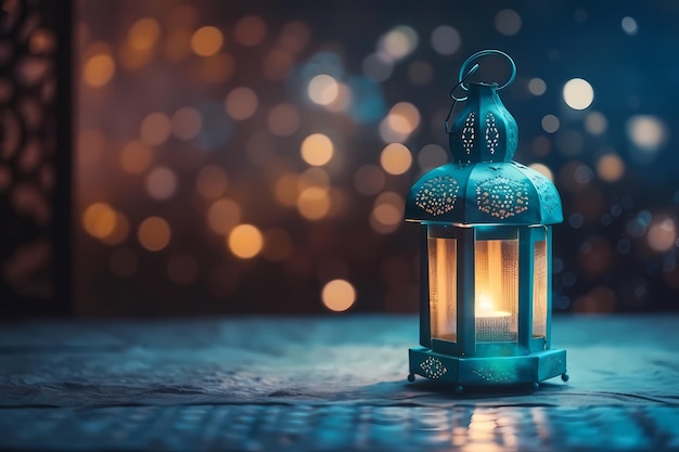 ramadan kareem i islamskie pozdrowienia projektują tło z pięknym efektem bokeh