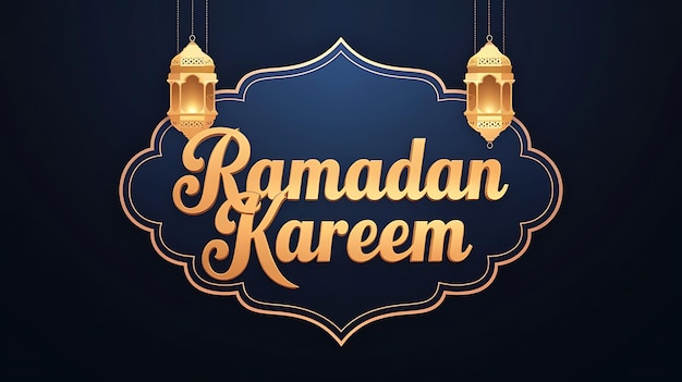 Ramadan Kareem Mubarak 3d Style Efekt tekstu