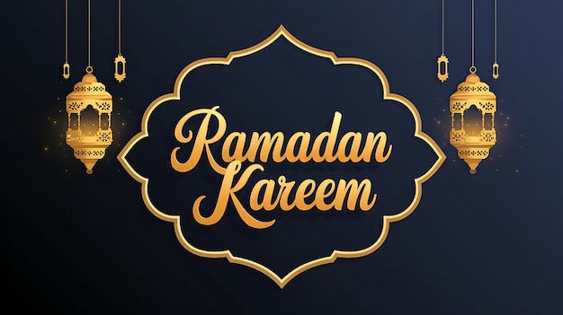 Ramadan Kareem Mubarak 3d Style Efekt tekstu