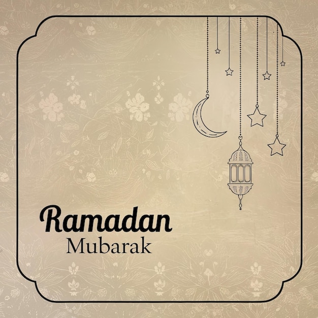 Ramadan Kareem Pozdrowienie z meczetem i latarniami