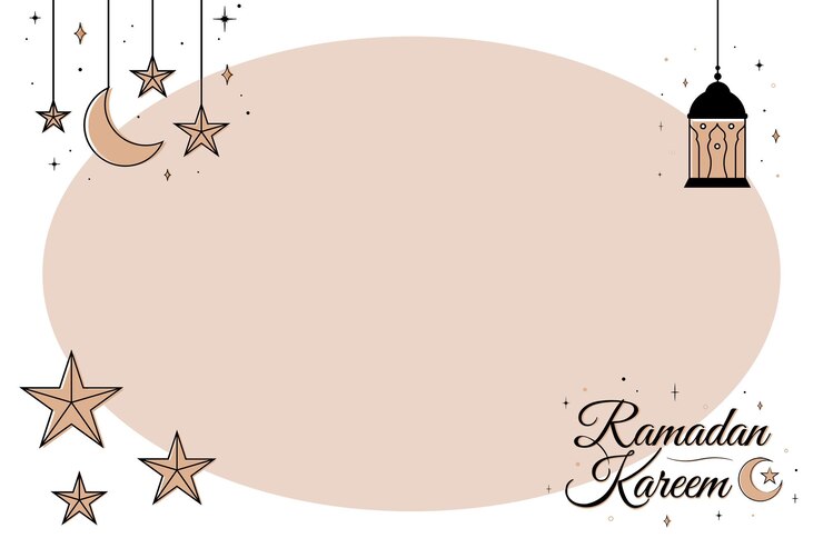 Zdjęcie ramadan kareem ramka png beżowy projekt przezroczyste tło