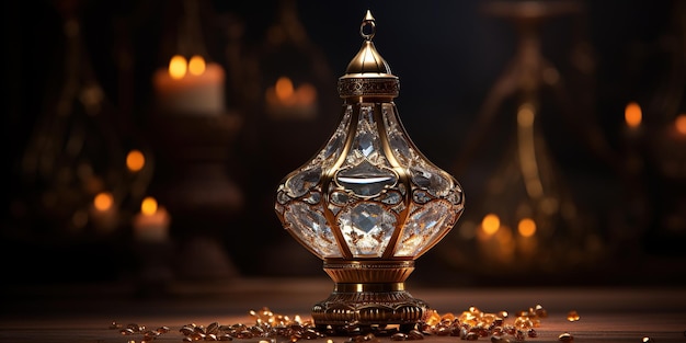 Ramadan Kareem światła tło emituje oszałamiający luksus