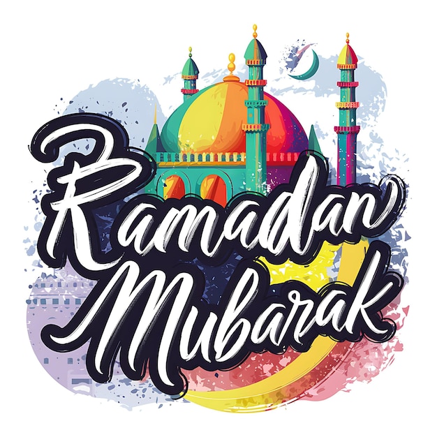 Ramadan Kareem tło kartka powitalna z meczetem arabskie lampy gwiazdy i półksiężyc B