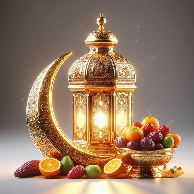 Ramadan Kareem Tło z kombinacją języka arabskiego i meczetu 2024