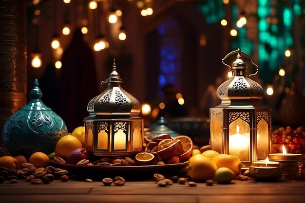 Ramadan kareem tradycyjne święto islamskie religijne tło