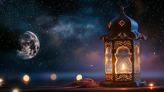 Ramadan latarnia i Ramadan projekt ramadan tapeta ramadan baner generatywny ai