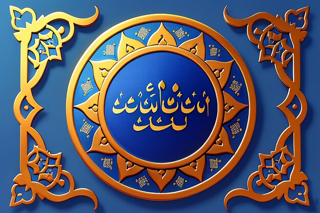 Zdjęcie ramadan mubarak piękna wizytówka oparta na tradycyjnym islamskim wzorze jako tło arabskie
