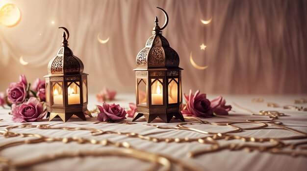 Zdjęcie ramadan mubarak tło dla adha i fitr