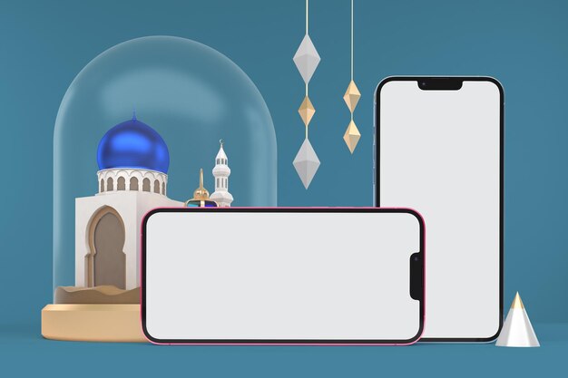 Ramadan Telefony 13 Przód Na Niebieskim Tle