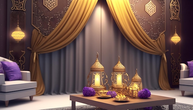 Ramadan wydarzenie dekoracja wnętrz nowoczesny design