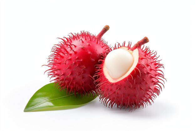 rambutan izolowany na białym tle