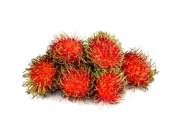 Rambutan na białym tle