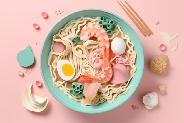 Ramen japońska sztuka papieru 3D