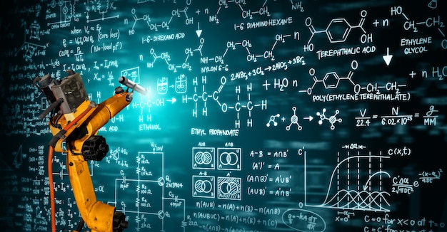 Ramię Robota Ai Analizujące Matematykę W Celu Rozwiązywania Problemów Przemysłu Zmechanizowanego