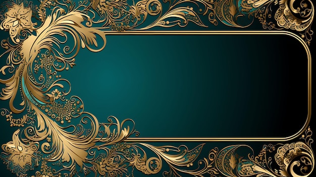 Ramka 2D Vector Design Elegancki kreatywny ozdobny luksusowy złoty obraz Drogi dekoracyjny