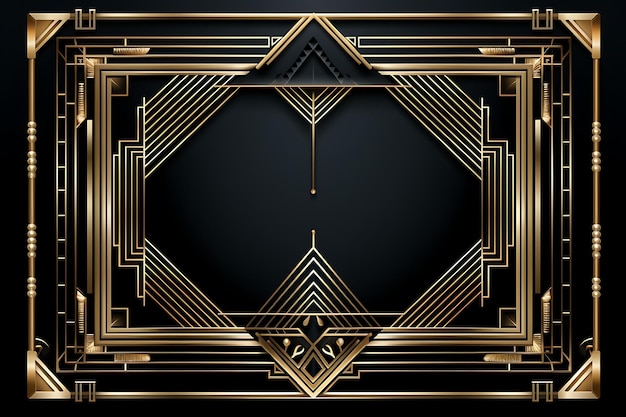 Ramka 2D Vector Design Elegancki kreatywny ozdobny luksusowy złoty obraz Drogi dekoracyjny