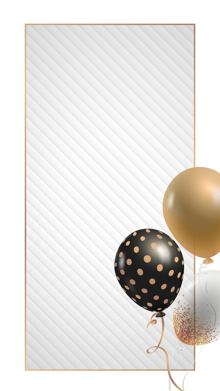 Zdjęcie ramka balonu na urodziny przezroczysta png