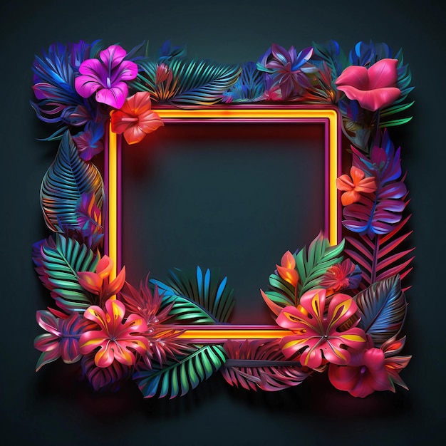 Ramka Neon Tropics