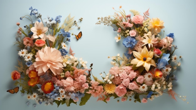 Zdjęcie ramka z dzikich kwiatów