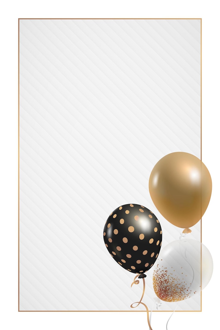 Zdjęcie ramy balonowe na urodziny png