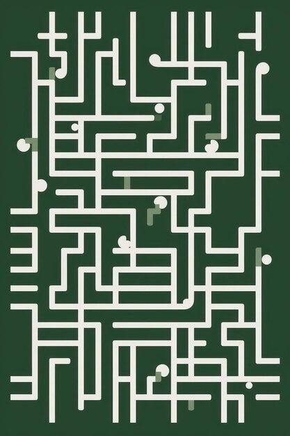 Random maze generator w stylu Jordn Grimmer płaski wektor las zielony i szary ar 23 v 52 Job ID abdc9008c1dc421fb0856041a0ebaf64