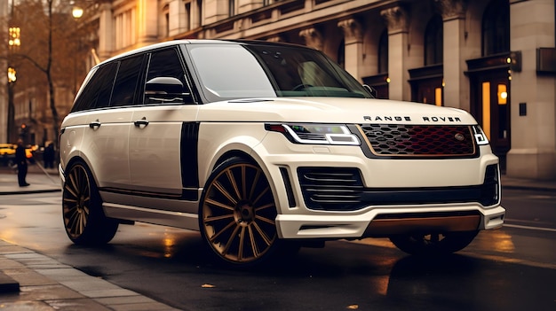 Zdjęcie range rover autobiography realistyczny obraz samochodu stworzony za pomocą generative ai