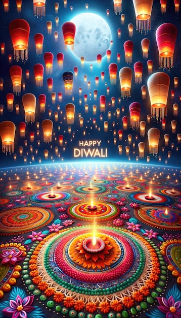 Rangoli's Radiance to Skyward Lanterns Diwali's Luminous Ascension
