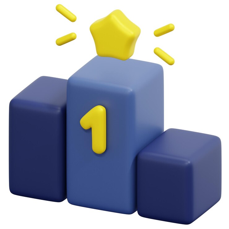 Zdjęcie ranking 3d render ikona ilustracja
