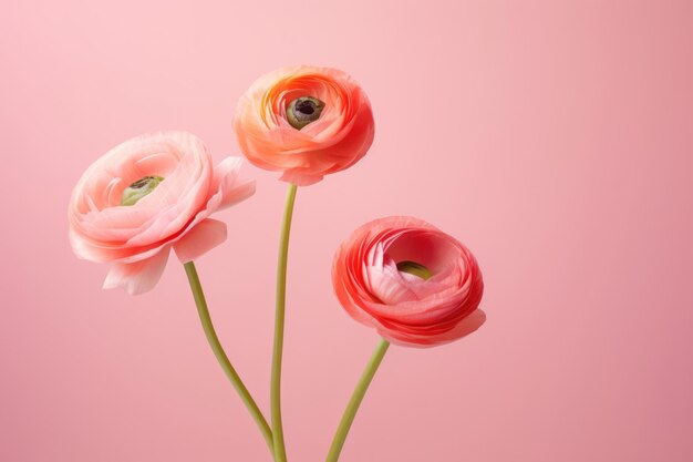 Zdjęcie ranunculus piękne kwiaty natura roślina różowa wiosna kwiat kwitnący