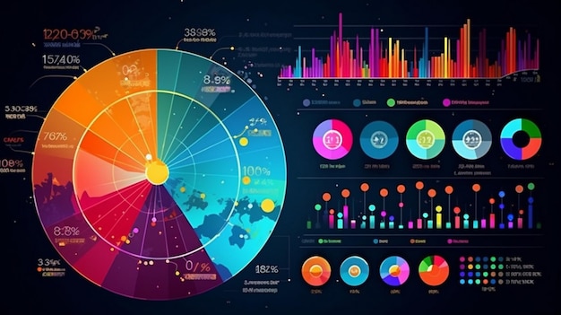 Zdjęcie raport analizy danych infografika z wykresem