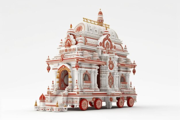 Rath yatra na białym tle