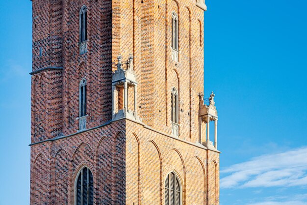 Ratusz na rynku we wrocławskim zabytkowym budynku zbliżenie