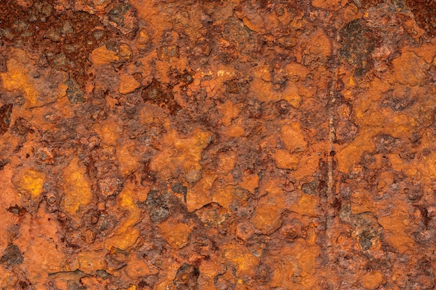 Rdzawy metal Rdzawa płytka żelaza Rdzawa przemysł stalowy stary starzejący się grunge wzór tekstury brudny wysoki makro d
