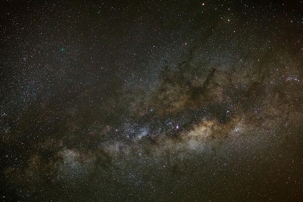 Rdzeń Drogi Mlecznej Galaktyczne centrum Drogi Mlecznej Fotografia długoczasowa ze ziarnem
