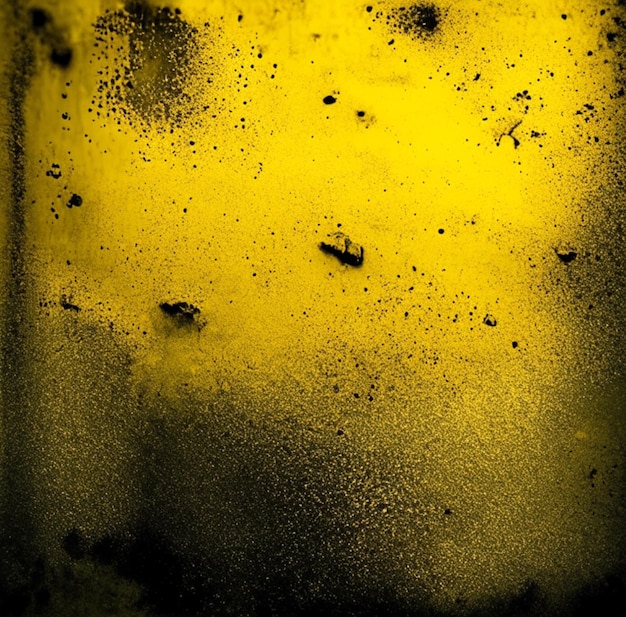 Zdjęcie rdzewna metalowa ściana z żółtą farbą