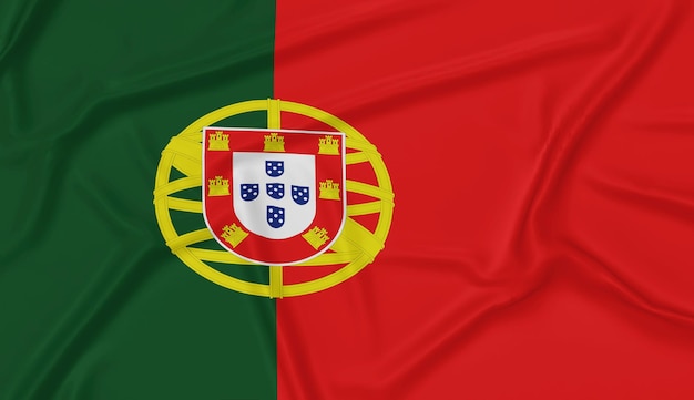 Realistyczna flaga portugalii