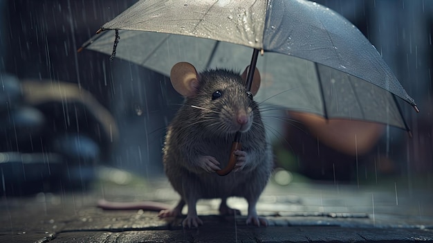Realistyczna ilustracja 3D Światowego Dnia Szczura