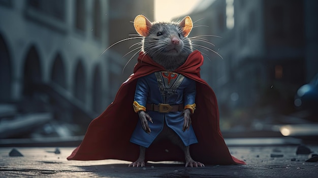 Realistyczna ilustracja 3D Światowego Dnia Szczura