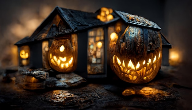 Realistyczna ilustracja festiwalu halloween. Zdjęcia nocy Halloween na tapetę