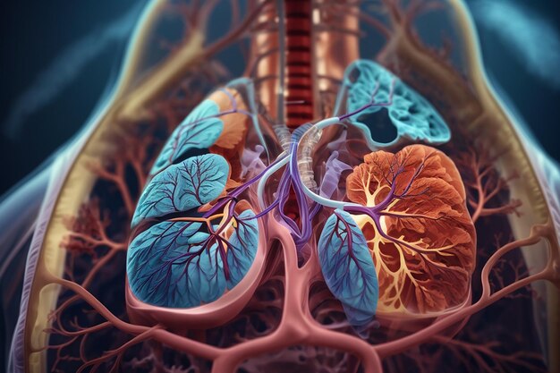 Realistyczna koncepcja dnia zapalenia płuc wektor swobodny z ilustracją zdrowych płuc