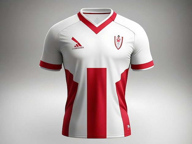 Realistyczna koszulka piłkarska stuttgart 2023 szablon koszulki do piłki nożnej