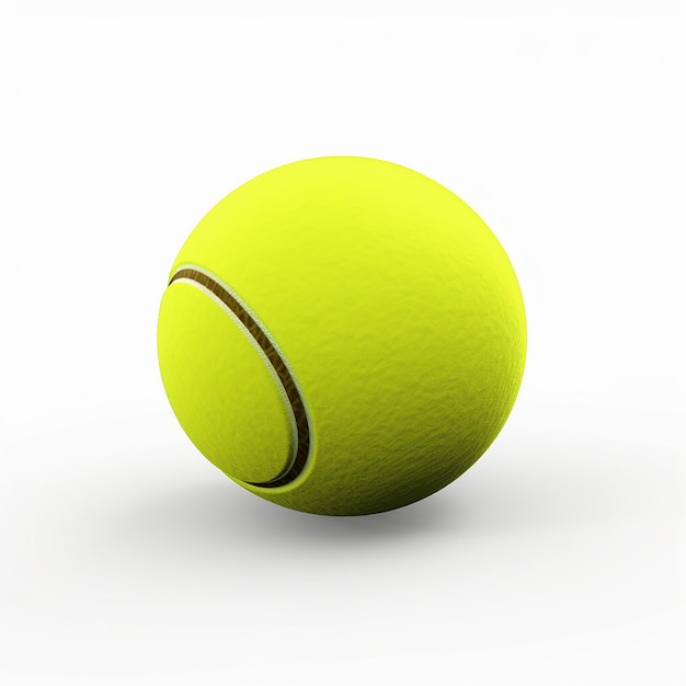 Realistyczna piłka tenisowa 4K na białym tle