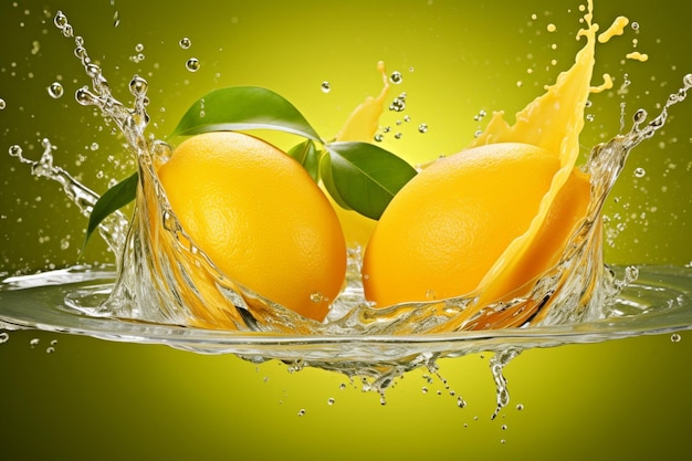 Realistyczna reklama soku z mango