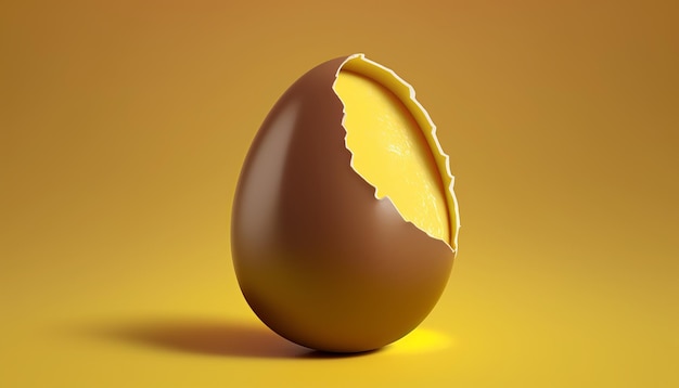 Realistyczna sztuczna inteligencja czekoladowego jajka