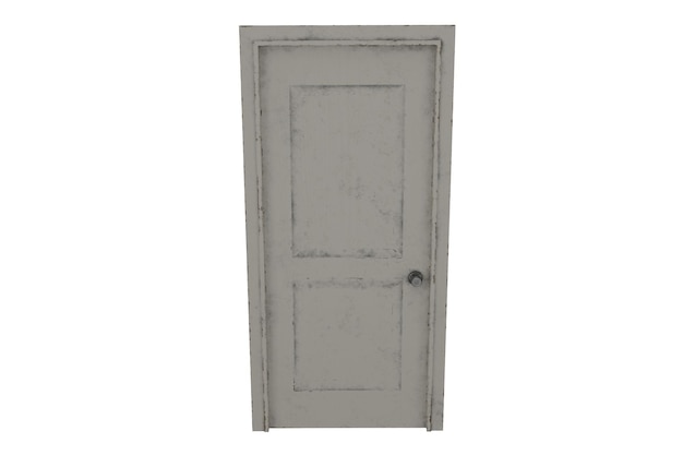 Realistyczne białe drzwi renderowania 3D