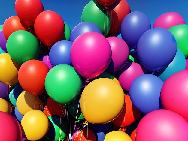 realistyczne kolorowe balony
